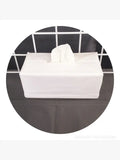 White Cotton Pique Rectangle Tissue Box Cover
