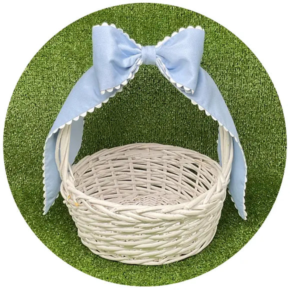 Custom Colored Pique Bow with Trim