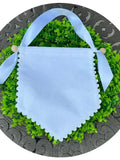 White Cotton Pique Banner with Trim and Hanging Set