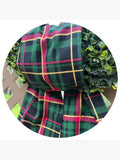Green Holiday Plaid Sash