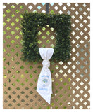 White Linen “Welcome Guests”  Wreath Sash