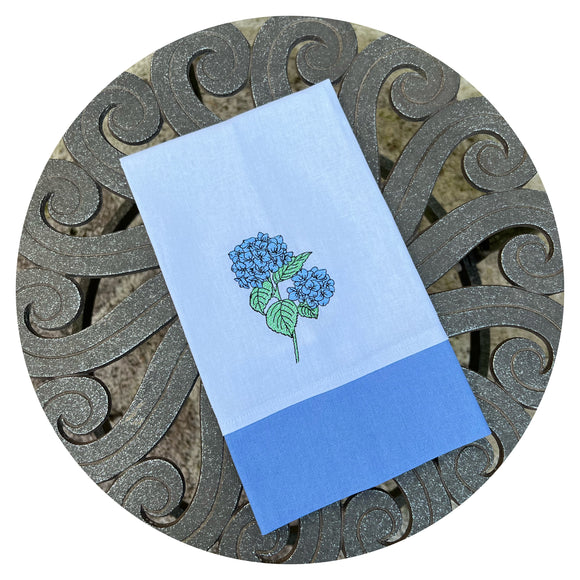 Linen Blend Guest/ Fingertip Towel with Border - No Design