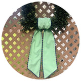 Porcelain Cotton Sash with Red Trim