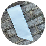 White Cotton Pique Sash with Trim