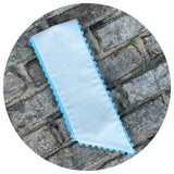 White Cotton Pique Sash with Trim