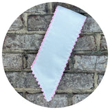 White Cotton Pique Sash with Trim