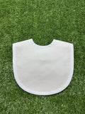 Vintage Ivory Cotton Pique Baby Bib