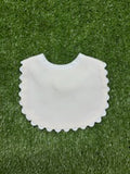 Vintage Ivory Cotton Pique Infant Bib