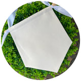 Ivory Cotton Pique Banner and Hanging Set