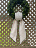 Custom Linen Sashes with Piping