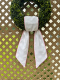 Custom Linen Sashes with Piping