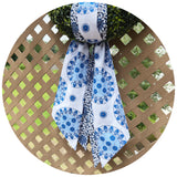 Designer Blue Porcelain Sash