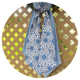 Designer Blue Dynasty Floral Sash