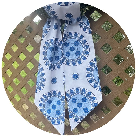 Designer Blue Porcelain Sash