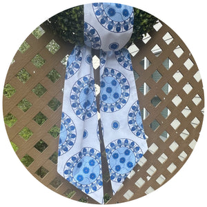 Designer Blue Porcelain Sash