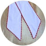 Custom Linen Sash with trim