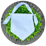 White Cotton Pique Banner with Trim and Hanging Set