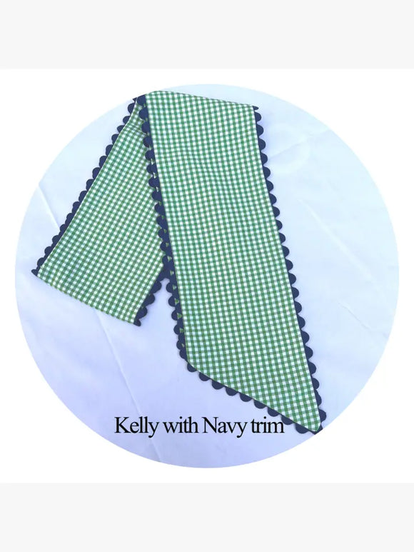 Custom Gingham Sash with trim