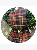 Orange Holiday Plaid Cotton Sash 