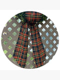Orange Holiday Plaid Cotton Sash 