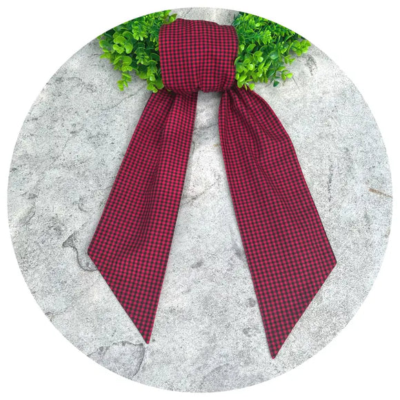 Black Gingham Check Sash