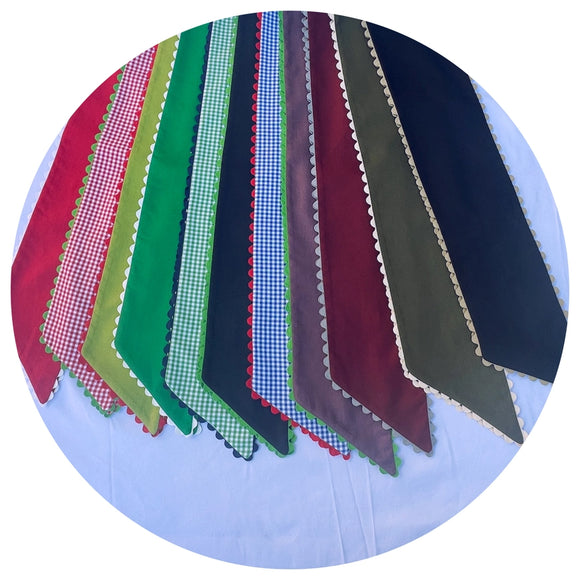 Custom Linen Sash with trim