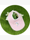 Pink Cotton Pique Custom Bib