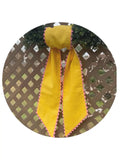 Custom Linen Sash with trim