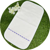 White Cotton Pique Baby Burp Cloth