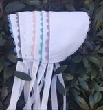 White Pique Baby Bonnet