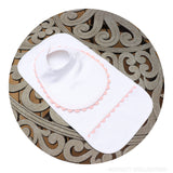 White Cotton Pique Baby Burp Cloth