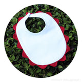 White Cotton Pique Toddler Bib