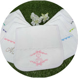 White Cotton Pique Baby Burp Cloth