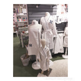 White Adult Spa Robe w/Trim