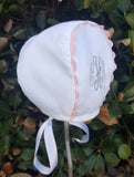 White Pique Baby Bonnet