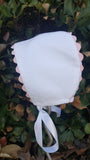 White Pique Baby Bonnet