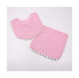 Gingham Bib and Burp Cloth Gift Set