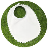 White Toddler Cotton Pique Drool Bib