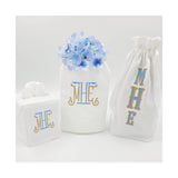 White Cotton Pique Tissue Box Cover