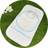 White Cotton Pique Baby Burp Cloth