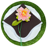 Linen Blend Scalloped Napkins with White Trim